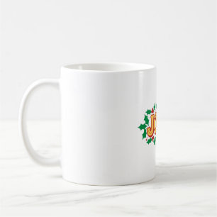 Caneca De Café Arte Tipográfica de Natal Jolly Retro