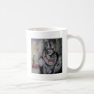 Caneca De Café Arte Tradicional Amável da tribo Safari Maasai