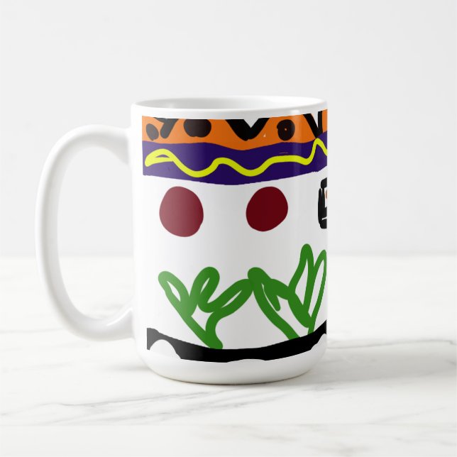 Caneca De Café Arte traseira de leão (Esquerda)