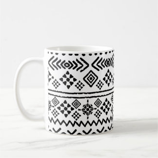 Caneca De Café Arte tribal boho: geométrico sem costura.