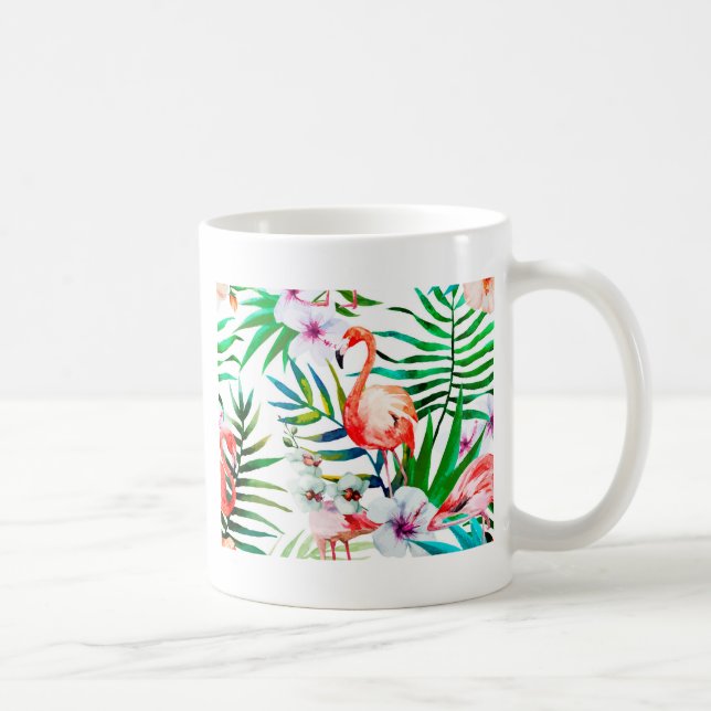 Caneca De Café Arte tropical flamingo (Direita)
