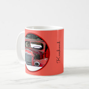 Caneca De Café Arte velha do cão da pintura do caminhão do Nata