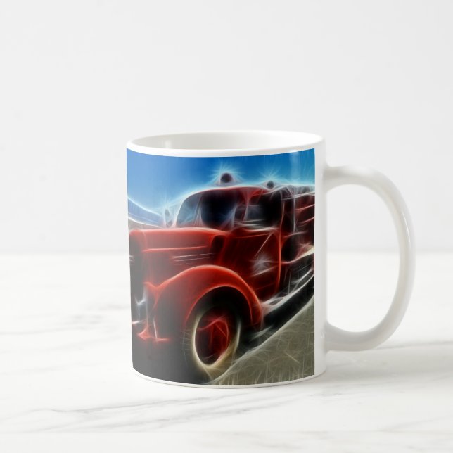 Caneca De Café Arte vermelha antiga brilhante bonita do carro de (Direita)