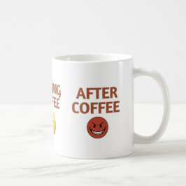 Caneca De Café Arte Vetorial do Humor do Café Antes Durante Depoi
