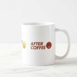 Caneca De Café Arte Vetorial do Humor do Café Antes Durante Depoi