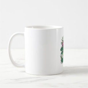Caneca De Café Arte Vetorial Vintage de Sapo Fofo Montando Lagoa