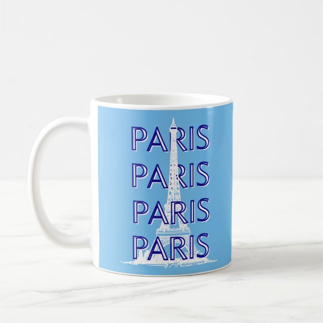 Caneca De Café Arte Viagem de Paris, Arte Viagem, Arte de Pré-Dis (Esquerda)