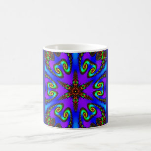 Caneca De Café Arte vibrante digital-caleidoskope