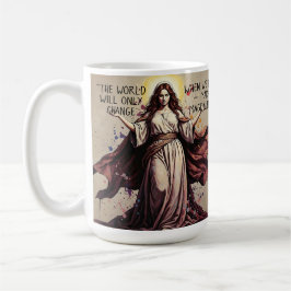 Caneca De Café Arte Vintage Citação de Maria Madalena 