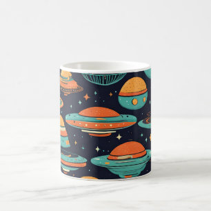 Caneca De Café Arte vintage de óvni