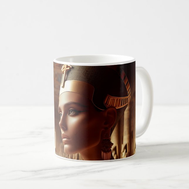 Caneca De Café Artefato nefertari egípcia: Civilização Antiga (Frente Esquerda)