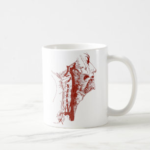 Caneca De Café Artérias vertebrais humanas da ilustração velha