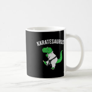 Caneca De Café Artes Marciais Dinossauro T Rex Karatê Engraçado D