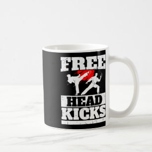 Caneca De Café Artes Marciais Engraçadas Chutes Livres na Cabeça