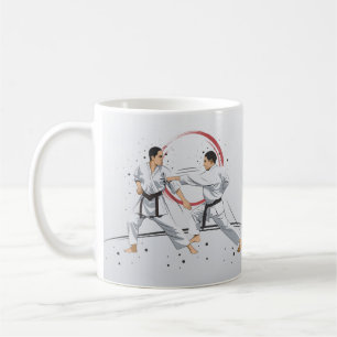 Caneca De Café Artes marciais Karate Combate Lutando ou Disparand