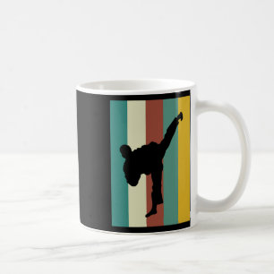 Caneca De Café Artes marciais Kickboxing Karate Taekwondo Retro D