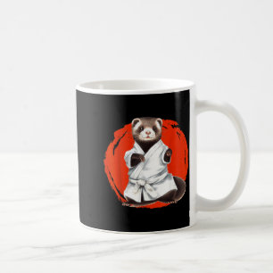 Caneca De Café Artes Marciais Ninja de Furão Caratê Jiu-Jitsu Jud