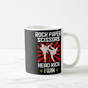 Caneca De Café Artes Marciais - Tesoura de Papel de Rock Taekwond