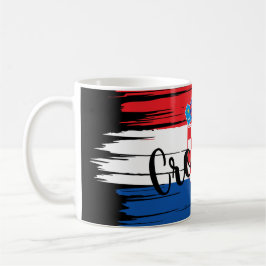 Caneca De Café Artesanato BrushAVE Croácia Bandeira