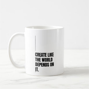 Caneca De Café Artesãos Mudam Tipografia Negra e Poderosa