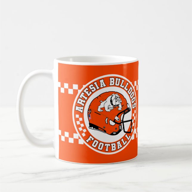 Caneca De Café Artesia Bulldogs Football Roundel (Esquerda)