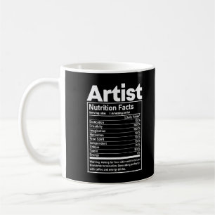 Caneca De Café Artist Nutritional Facts Thanksgiving Christmas Ma