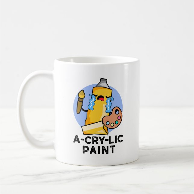 Caneca De Café Artista A-choro Paint Engraçado (Esquerda)