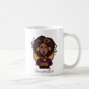 Caneca De Café Artista Afro Mulher