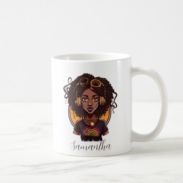 Caneca De Café Artista Afro Mulher (Direita)
