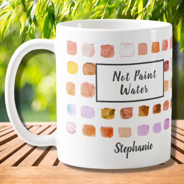 Caneca De Café Artista de Aquarela Personalizado Ferrugem Não Pin (Criador carregado)