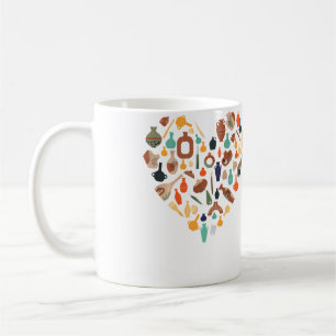 Caneca De Café Artista de Cerâmica Coração