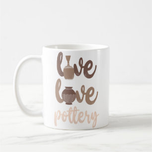 Caneca De Café Artista de Cerâmica Menina Viva Ame Cerâmica