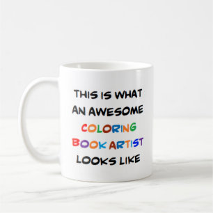 Caneca De Café artista de livro de colorir, incrível