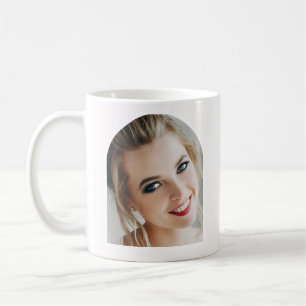 Caneca De Café Artista de Maquiagem Branco Elegante Foto Fofa
