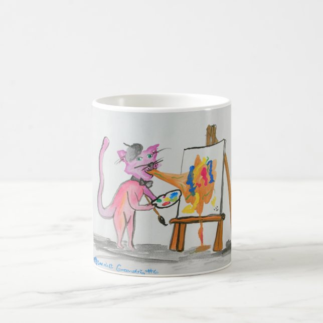 Caneca De Café Artista do vómito do gato (Centro)