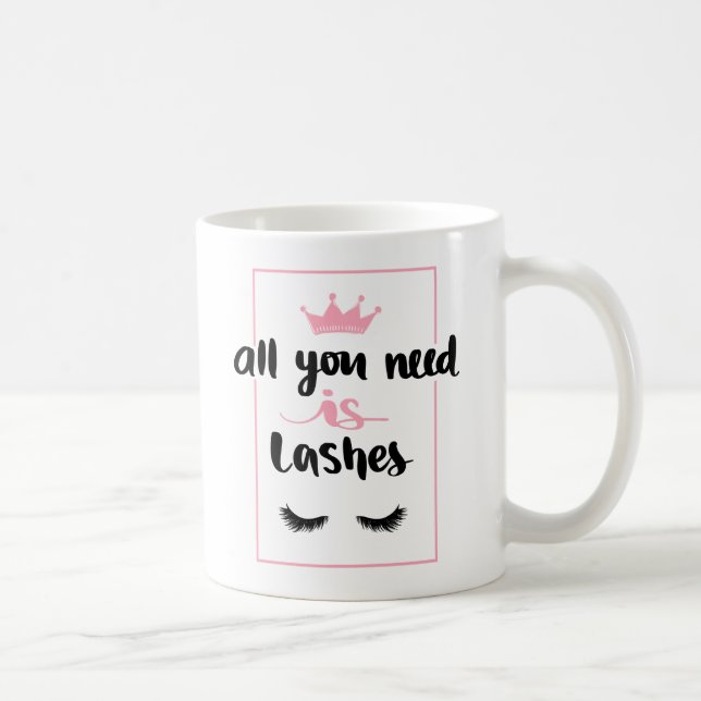 Caneca De Café Artista Engraçado Lashes Cosmetólogo Presente (Direita)