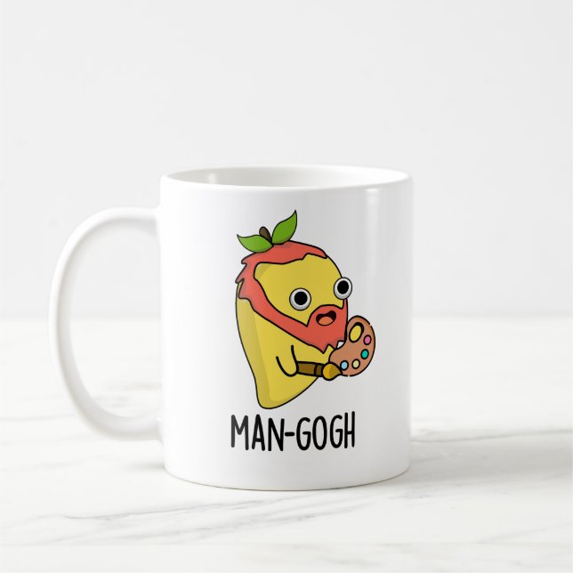 Caneca De Café Artista Engraçado Mango Pun (Esquerda)