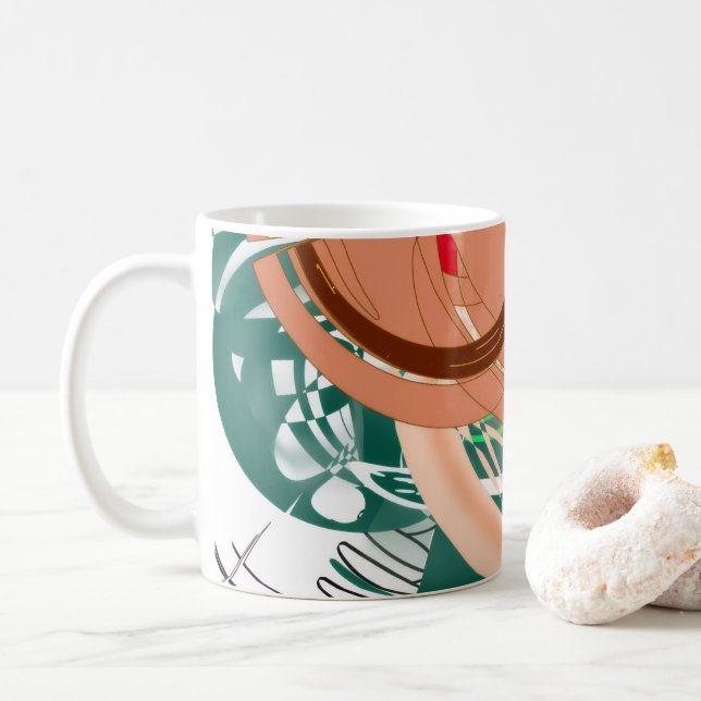Caneca De Café Artistic Abstract Coffee Mug (Com Donut)