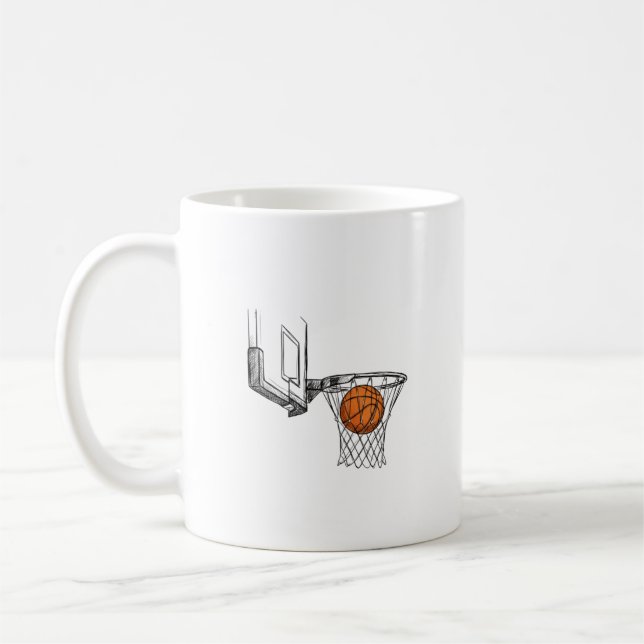 Caneca De Café Artistic basketball ceramic mug, ideal sports gift (Esquerda)