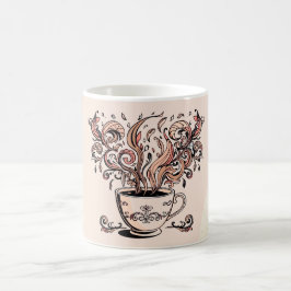 Caneca De Café Artistic Boho Botanical Coffee Cup Two-Tone Mug