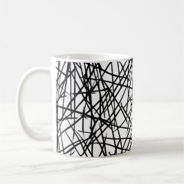 Caneca De Café Artistic Chaotic Line Scribble Design 🎨