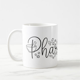 Caneca De Café Artistic Pharmacist Typography Mug
