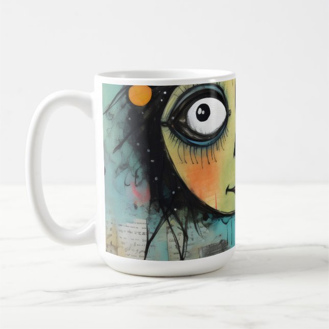 Caneca De Café ArtLady 22 Encantada e aflita (Esquerda)