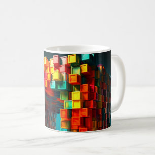 Caneca De Café Artsy Cubes