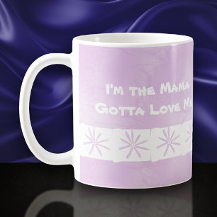 Caneca De Café Artsy Dia de as mães Floral Purple Coffee Mug