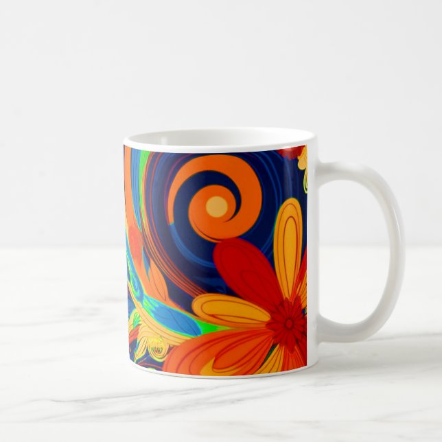 Caneca De Café Artsy Flowers (Direita)