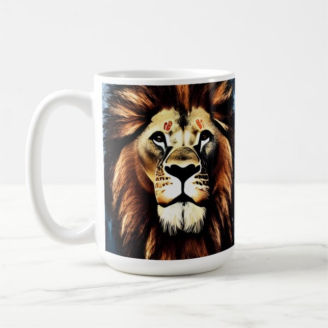 Caneca De Café Artsy Wild African Lion (Esquerda)