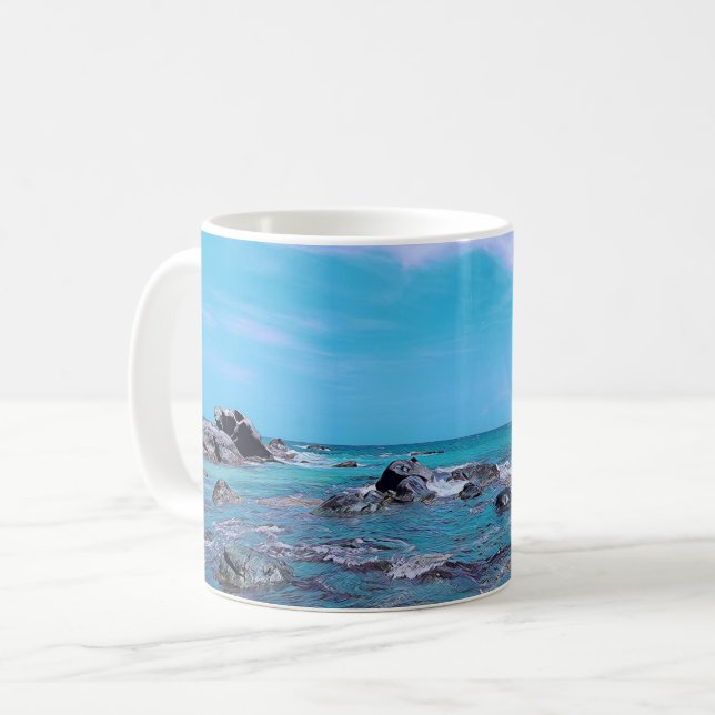 Caneca De Café Aruba Rocky Caribe Sea (Frente Esquerda)