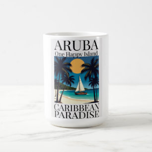 Caneca De Café Aruba Uma Ilha Feliz