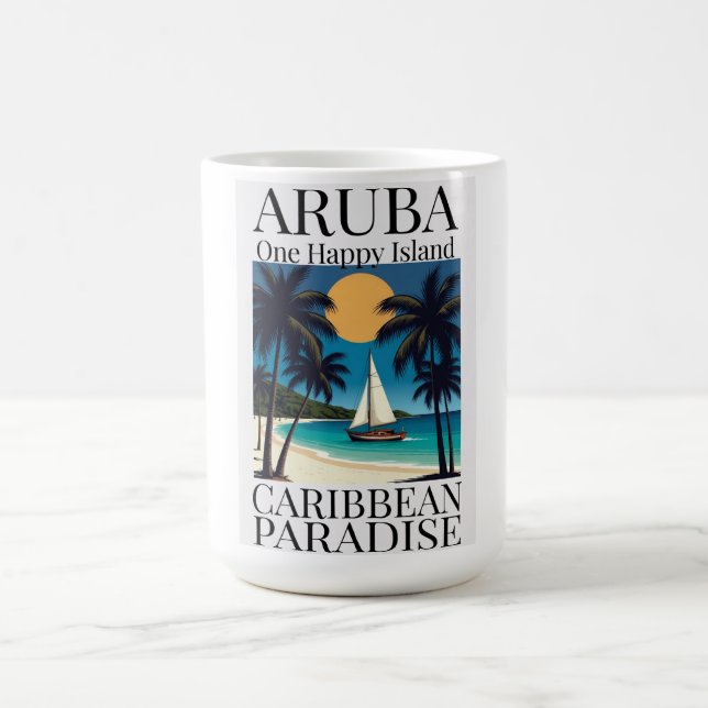 Caneca De Café Aruba Uma Ilha Feliz (Centro)